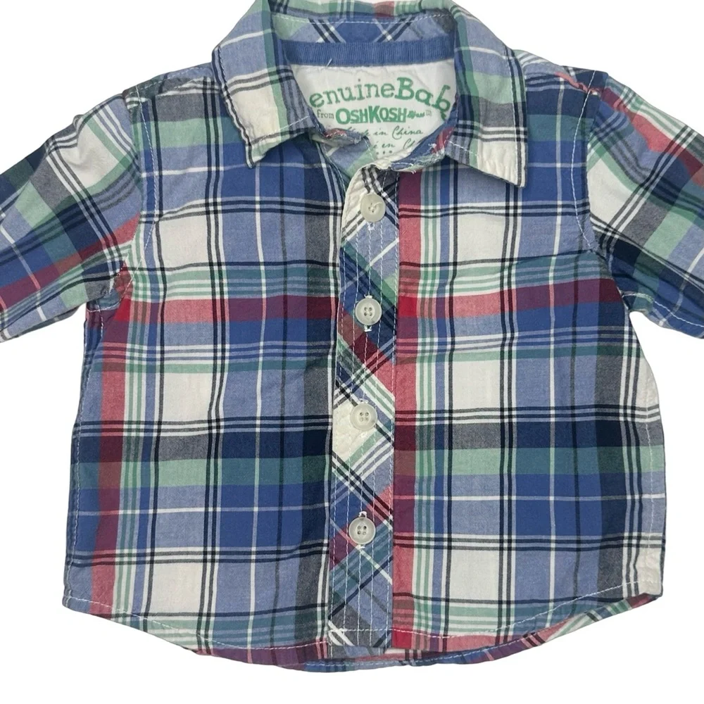 Genuine Kids from‎ Oshkosh Plaid Buttom Up Shirt